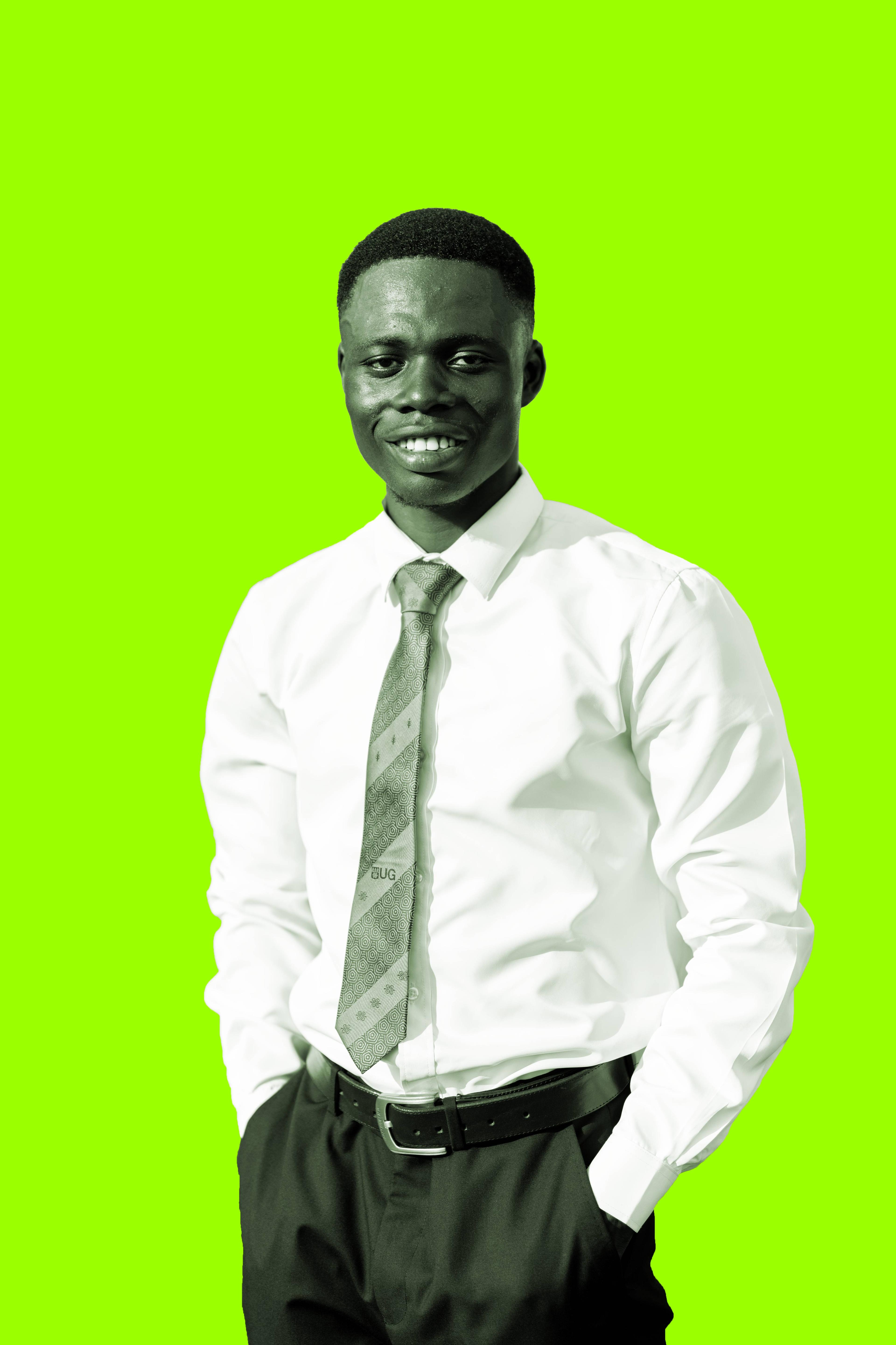 Francis Pascal Addai, Creative Director of Pascal’s Creative Studios, photographed against a plain background.